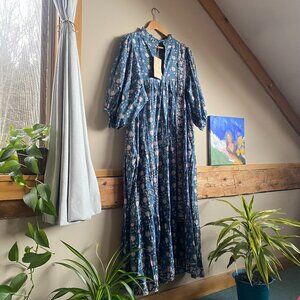 Made in India 100% cotton block print smock dress - size L